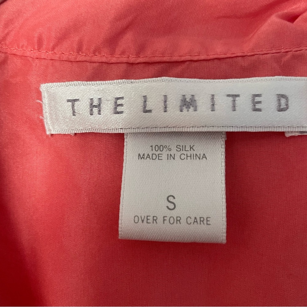 3 for $25! The Limited‎ Coral Silk relaxed Shirt, size small - Picture 2 of 5